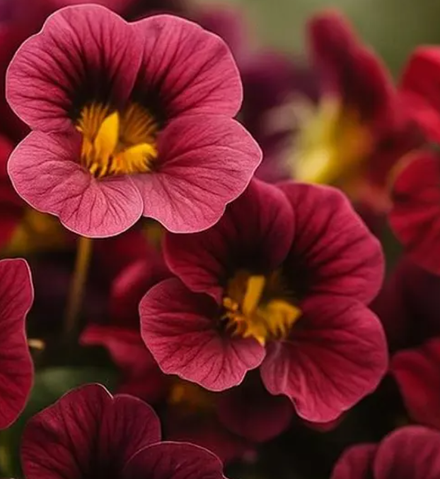 Nasturtium (Tropaeolum majus) Alaska Red 20 Seeds